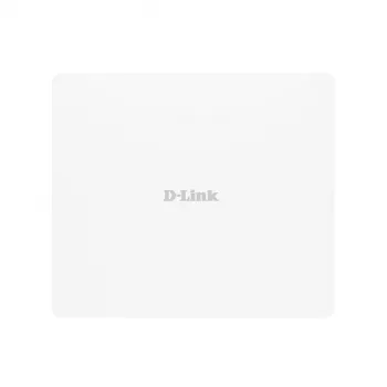 D-Link Ponto de acesso exterior PoE AX3000 Wi-Fi 6 Dual-Band, 2,4 GHz, 5 GHz, 3000 Mbit/s, WEP de 64 bits, WEP de 128 bits, SSID, WEP, WPA, WPA2, WPA3, 10,100,1000,2500 Mbit/s
