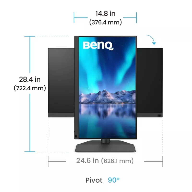 BenQ SW242Q Monitor de computador 61,2 cm (24,1 polegadas) 2560 x 1600 píxeis WQXGA LED preto