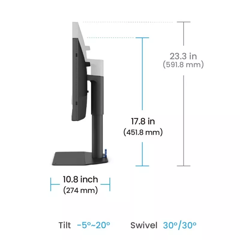 BenQ SW242Q Monitor de computador 61,2 cm (24,1 polegadas) 2560 x 1600 píxeis WQXGA LED preto