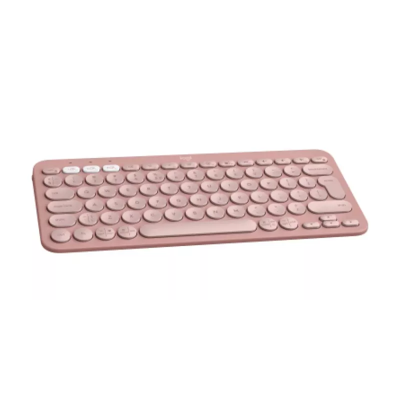 LOGITECH Pebble Keys 2 K380s - Teclado Bluetooth compacto - Tonal Rose - Qwerty Int