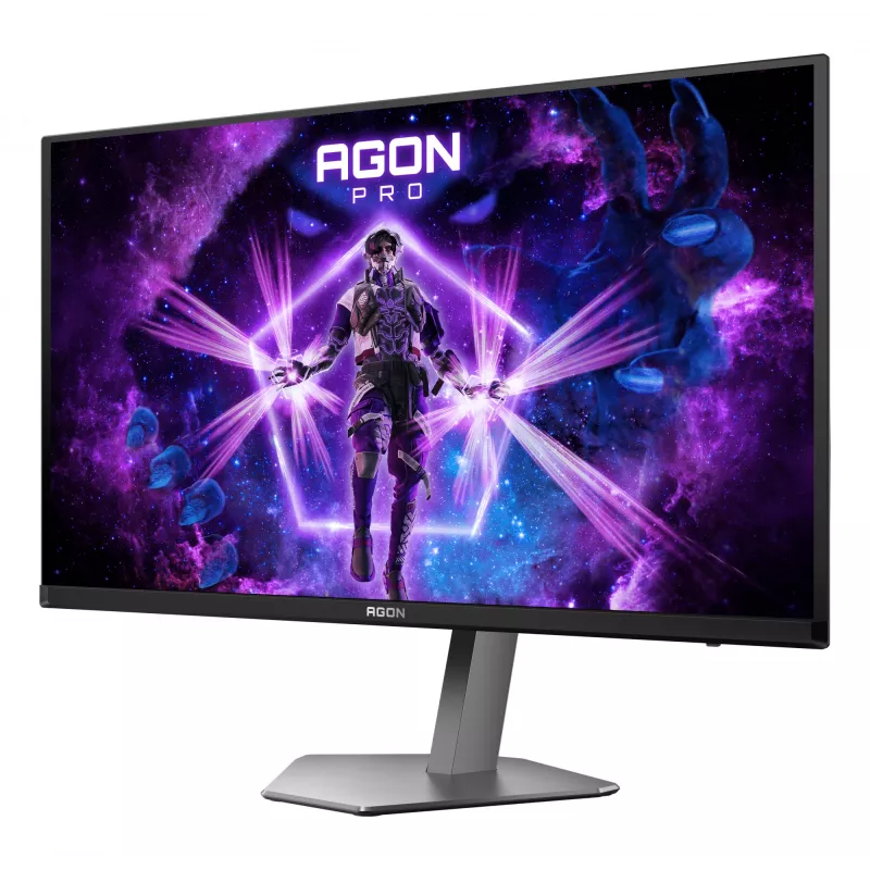 AOC AGON PRO AG276QZD2 Monitor de computador 67,3 cm (26,5 polegadas) 2560 x 1440 píxeis Quad HD QD-OLED preto, cinzento