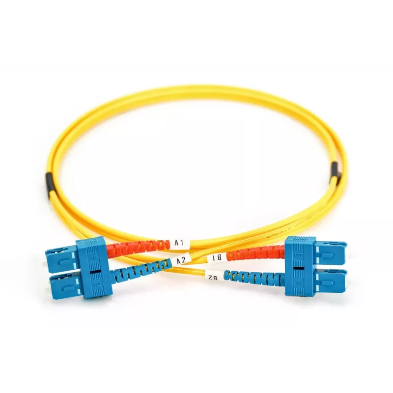 DIGITUS Cabo de patch de fibra ótica, SC para SC OS2, monomodo 09/125 µm, duplex, comprimento 2 m