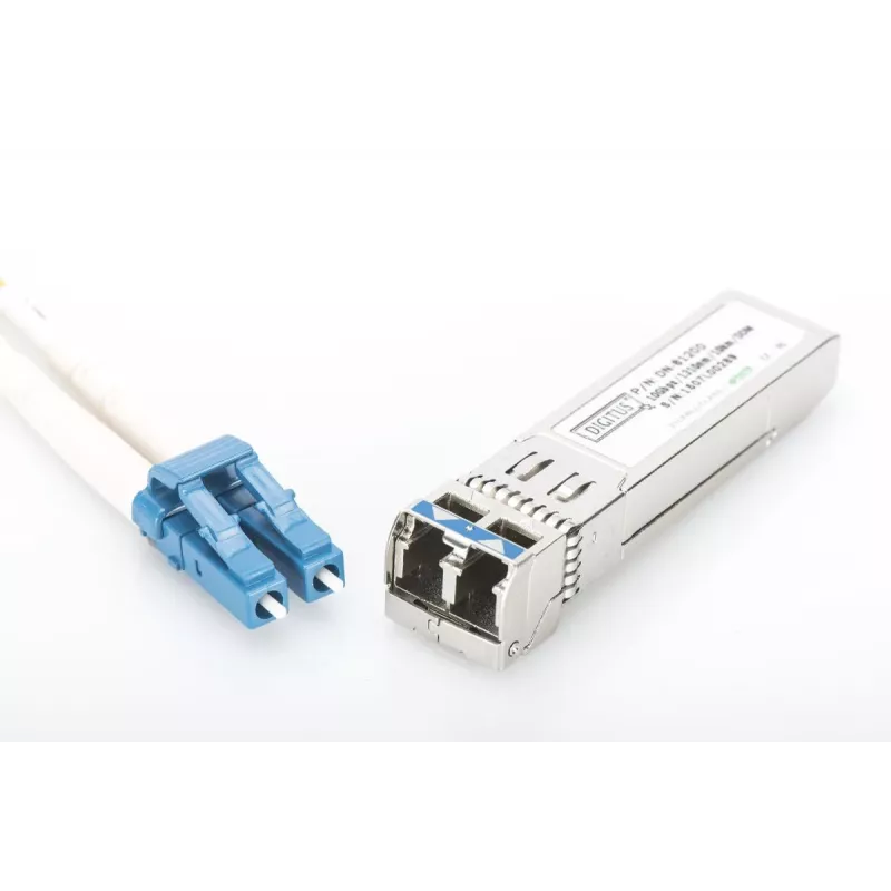 DIGITUS SFP+ 10G MM 850nm 300m com DDM ficha LC, dissipação de potência < 1 W, laser VCSEL 850nm