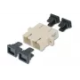 DIGITUS Acoplador SC / SC duplex, cor cinzento, ferrula de cerâmica de zircónio, caixa de plástico, multimodo, incl. material de fixação