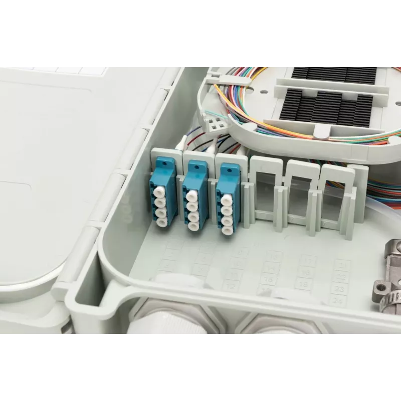 Digitus Caixa de distribuição FTTH/FTTB pré-montada OS2 12 fibras LC/PC