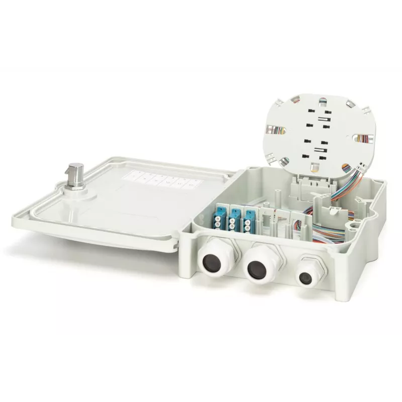 Digitus Caixa de distribuição FTTH/FTTB pré-montada OS2 12 fibras LC/PC