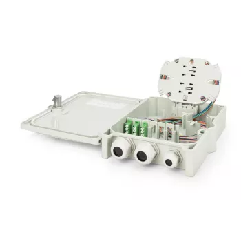 DIGITUS Caixa de distribuição FTTH - monomodo LC-APC acopladores pré-confeccionados pigtails