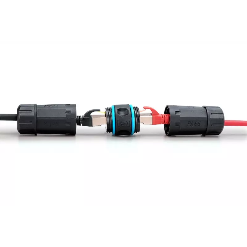 Digitus DN-93905-OD acoplador RJ45 CAT 6A para exterior, IP68, preto