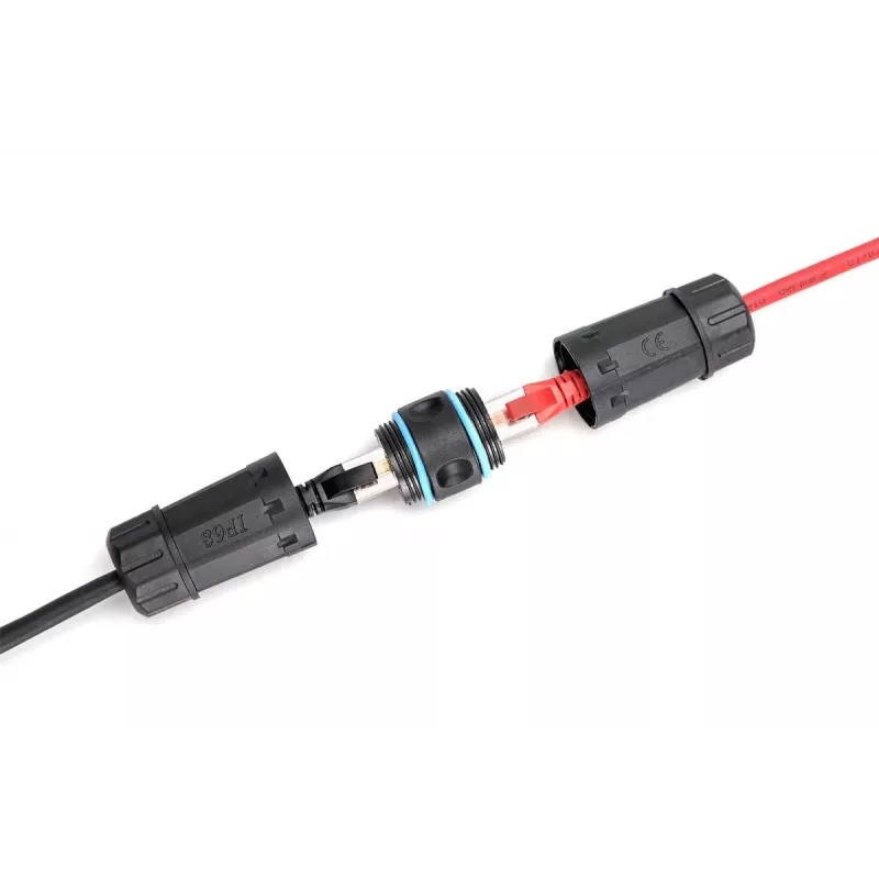 Digitus DN-93905-OD acoplador RJ45 CAT 6A para exterior, IP68, preto