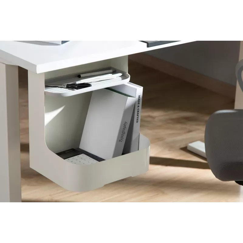 Bandeja de arrumação para secretária Digitus DA-90444 plástico aço branco 5 kg