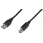 DIGITUS Cabo de ligação USB, Type-A - B M/M, 3m, adequado USB 2.0, preto