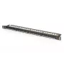 DIGITUS Patch panel CAT6 não blindado 24 portas com obturador - preto