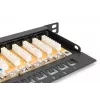 DIGITUS Patch panel CAT6 não blindado 24 portas com obturador - preto