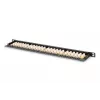 DIGITUS Patch panel CAT6 não blindado 24 portas com obturador - preto