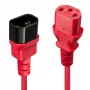 Lindy Cabo de extensão IEC de 0,5 m, vermelho, 0,5 m, conector fêmea C14, conector fêmea C13