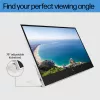 HP E-Series E14 G4 Monitor portátil, 35,6 cm (14 polegadas), 1920 x 1080 píxeis, Full HD, LCD, 5 ms, prateado