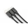 DIGITUS Cabo de carregamento 3-em-1 USB-A – Lightning + Micro-B + Type-C 1 m