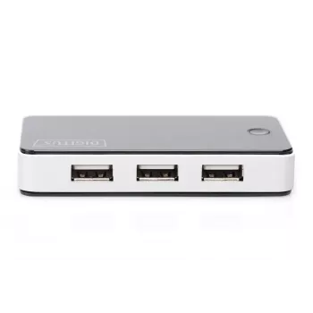 Hub USB 2.0 7 portas DIGITUS preto (da-70222)