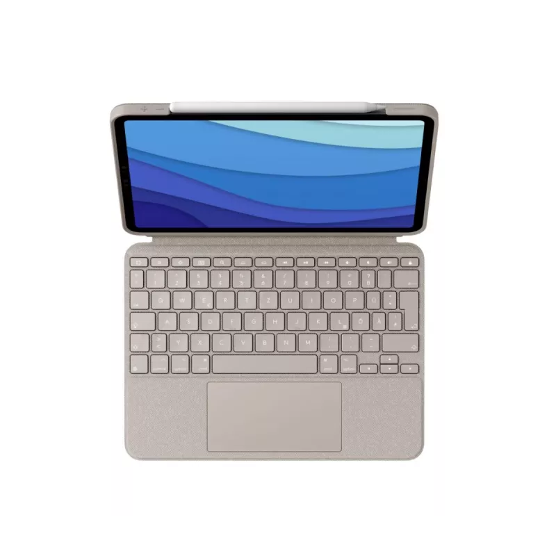 LOGITECH Combo Touch – areia para iPad Pro 11 polegadas (1., 2., 3. Ger.) – alemão – QWERTZ
