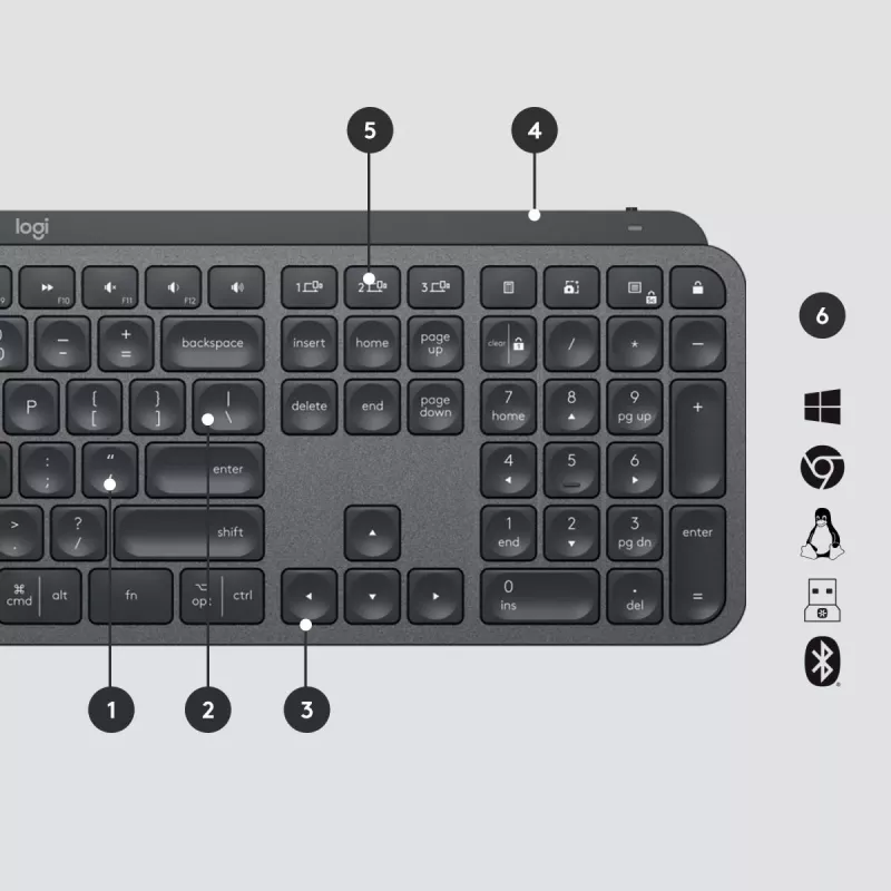 LOGITECH MX Keys For Business - grafite - suíço / Qwertz suíço