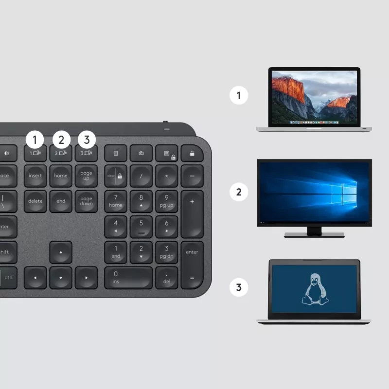 LOGITECH MX Keys For Business - grafite - suíço / Qwertz suíço