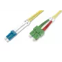 DIGITUS cabo de patch de fibra ótica SC (APC) para LC (PC), monomodo 09/125 µ, duplex comprimento 3m