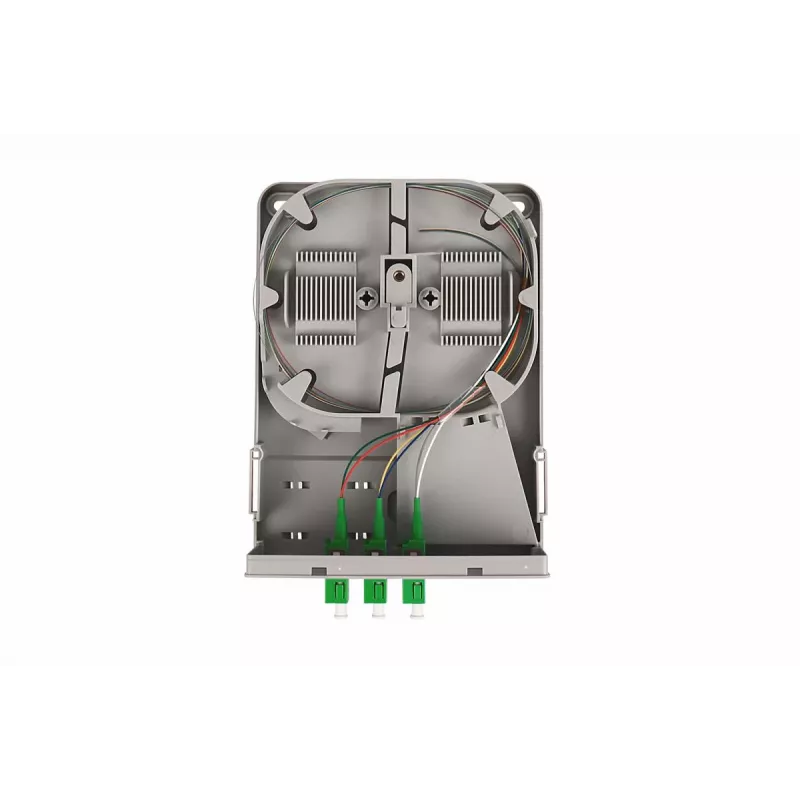 DIGITUS unidade de distribuição doméstica FTTH. 3x LC/APC Duplex OS2. IP54. Pronto para fusão