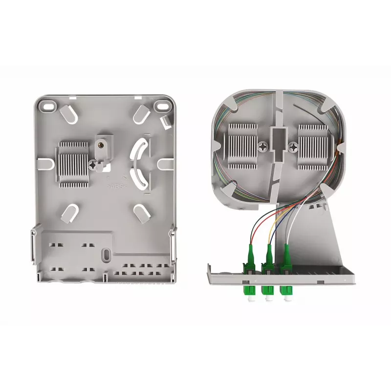 DIGITUS unidade de distribuição doméstica FTTH. 3x LC/APC Duplex OS2. IP54. Pronto para fusão
