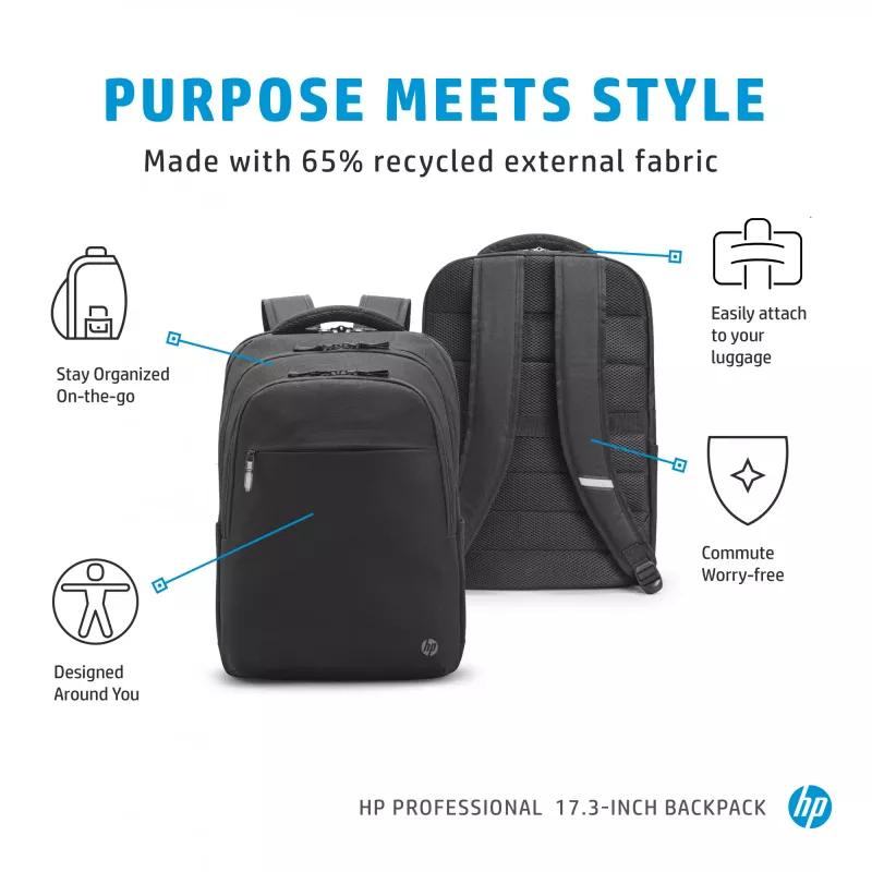 Mochila HP Professional 17,3 polegadas, Mochila, 740 g
