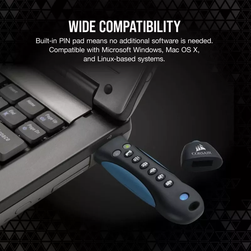 CORSAIR Flash Padlock 3 Secure – 256 GB – Pen drive – USB 3.0
