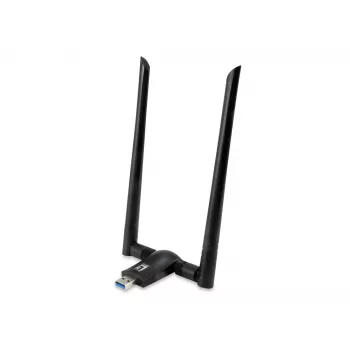 Adaptador de rede USB Wi-Fi dual band LevelOne AC1200, canal 1-13