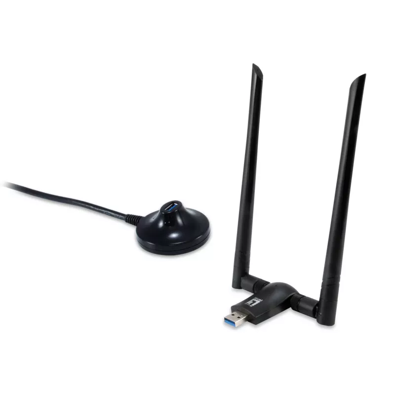 Adaptador de rede USB Wi-Fi dual band LevelOne AC1200, canal 1-13