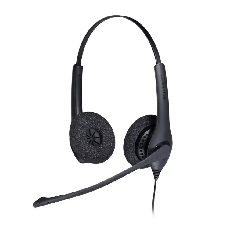 Jabra BIZ 1500 Duo QD EMEA, com fios, Escritório/Callcenter, 20 - 4500 Hz, 74 g, Headset, Preto