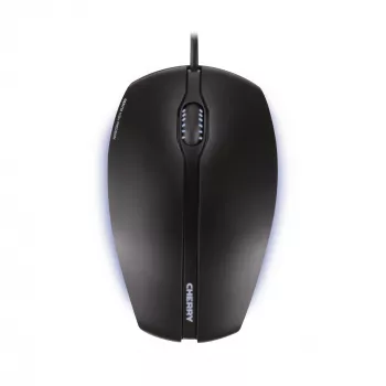 CHERRY GENTIX RATO COM FIO ILUMINADO, Preto, USB, ambidestro, ótico, USB Type-A, 1000 DPI, Preto