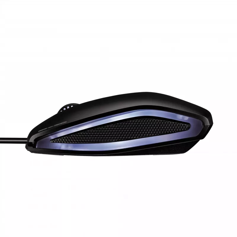 CHERRY GENTIX RATO COM FIO ILUMINADO, Preto, USB, ambidestro, ótico, USB Type-A, 1000 DPI, Preto