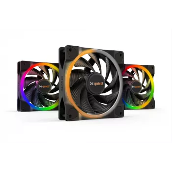 be quiet! Light Wings Ventoinha ARGB PWM High-Speed 120 mm, preto, pack de 3