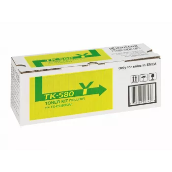 KYOCERA TK-580Y Cartucho de toner 1 unidade Original Amarelo