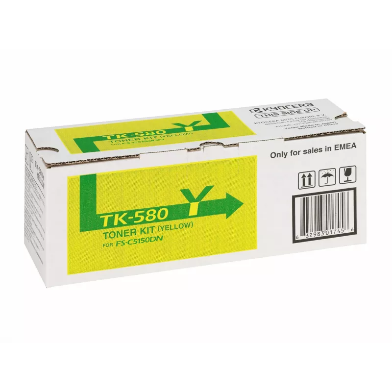 KYOCERA TK-580Y Cartucho de toner 1 unidade Original Amarelo