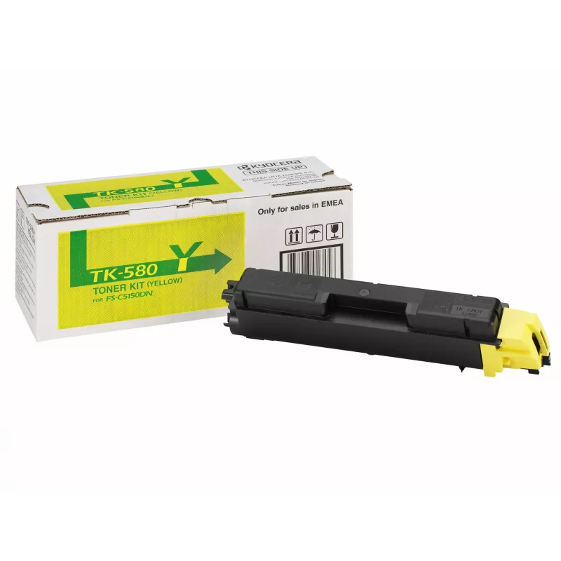 KYOCERA TK-580Y Cartucho de toner 1 unidade Original Amarelo