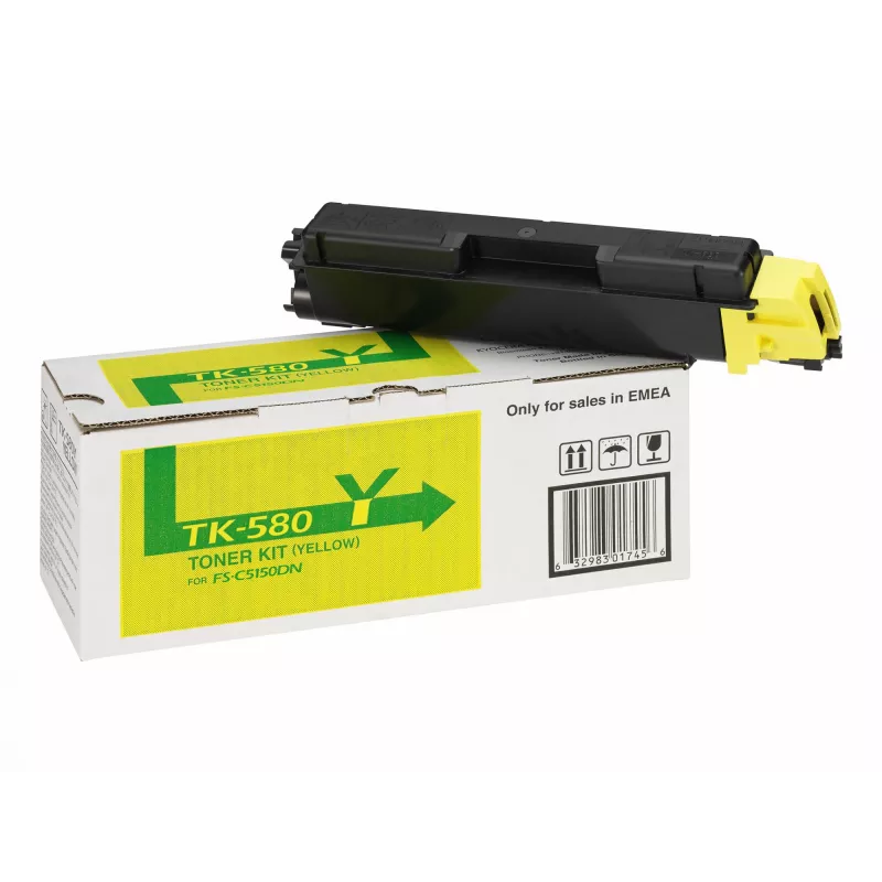 KYOCERA TK-580Y Cartucho de toner 1 unidade Original Amarelo