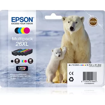 Epson Polar bear Multipack 4 cores 26XL Claria Premium Ink