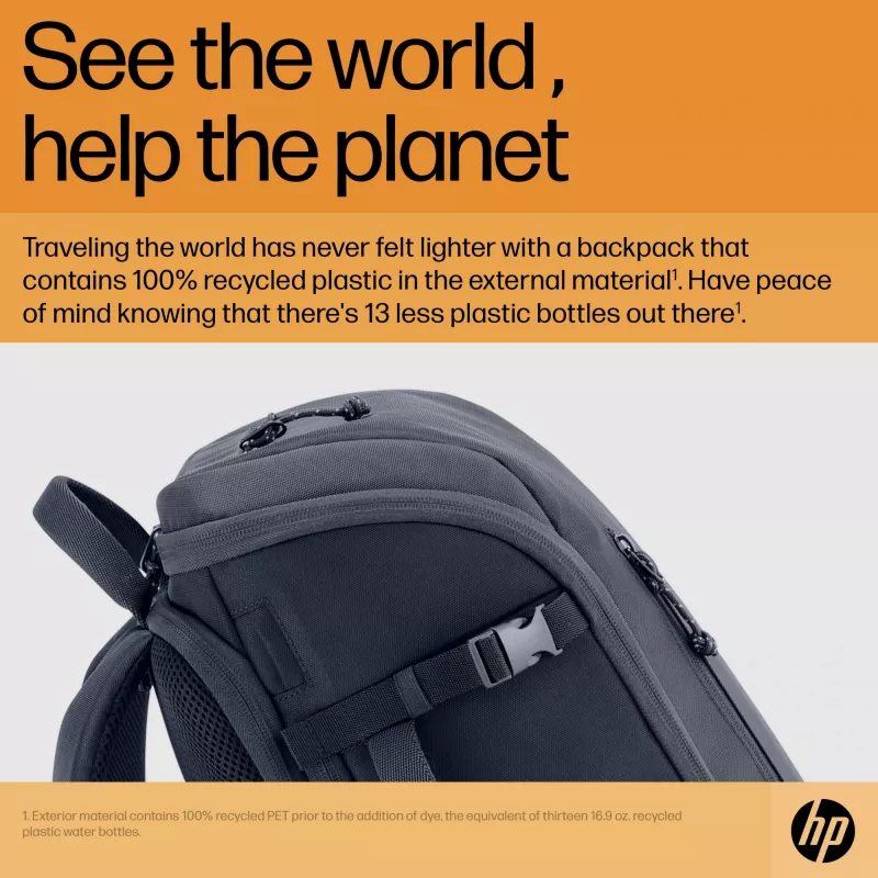 HP Travel 25 Litros 15.6 Iron cinzento Mochila para portátil, mochila, 39,6 cm (15,6 polegadas), 860 g