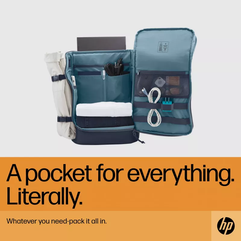 HP Travel 25 Litros 15.6 Iron cinzento Mochila para portátil, mochila, 39,6 cm (15,6 polegadas), 860 g