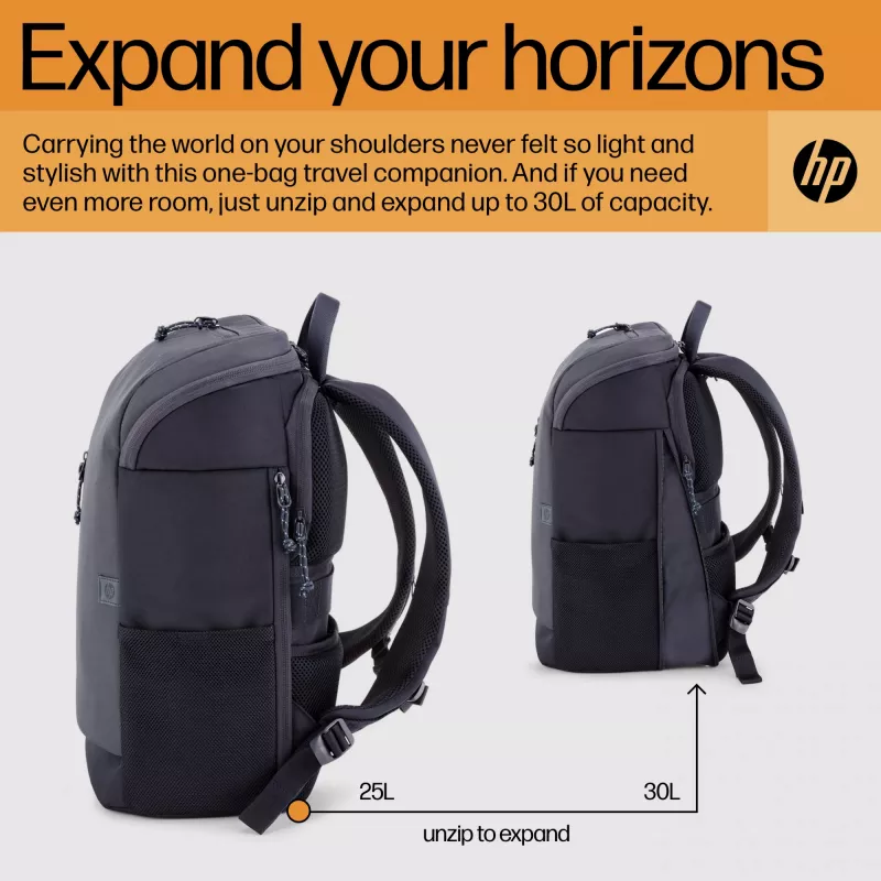 HP Travel 25 Litros 15.6 Iron cinzento Mochila para portátil, mochila, 39,6 cm (15,6 polegadas), 860 g