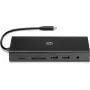 Hub multiportas USB-C HP Travel – HP 1C1Y5AA, anfitrião USB-C, HDMI 2.0, VGA, 1×RJ-45, 2×USB-A 3.2 Gen1, 2×USB 2.0, leitor de cartões MicroSD, preto