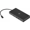 Hub multiportas USB-C HP Travel – HP 1C1Y5AA, anfitrião USB-C, HDMI 2.0, VGA, 1×RJ-45, 2×USB-A 3.2 Gen1, 2×USB 2.0, leitor de cartões MicroSD, preto
