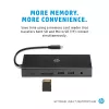 Hub multiportas USB-C HP Travel – HP 1C1Y5AA, anfitrião USB-C, HDMI 2.0, VGA, 1×RJ-45, 2×USB-A 3.2 Gen1, 2×USB 2.0, leitor de cartões MicroSD, preto