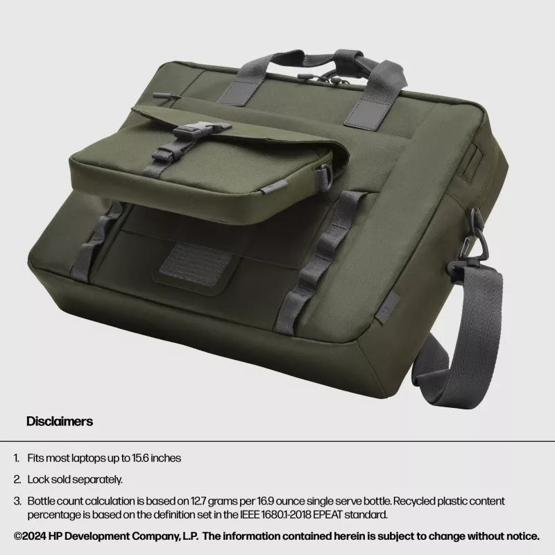 Mala para portátil HP 15.6 polegadas Modular 39,6 cm 1,14 kg monocromática