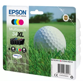 Epson Golfball multipack 4 cores 34XL tinta DURABrite Ultra