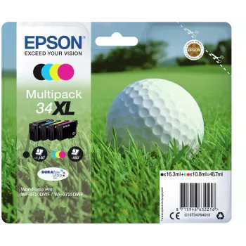 Epson Golfball multipack 4 cores 34XL tinta DURABrite Ultra